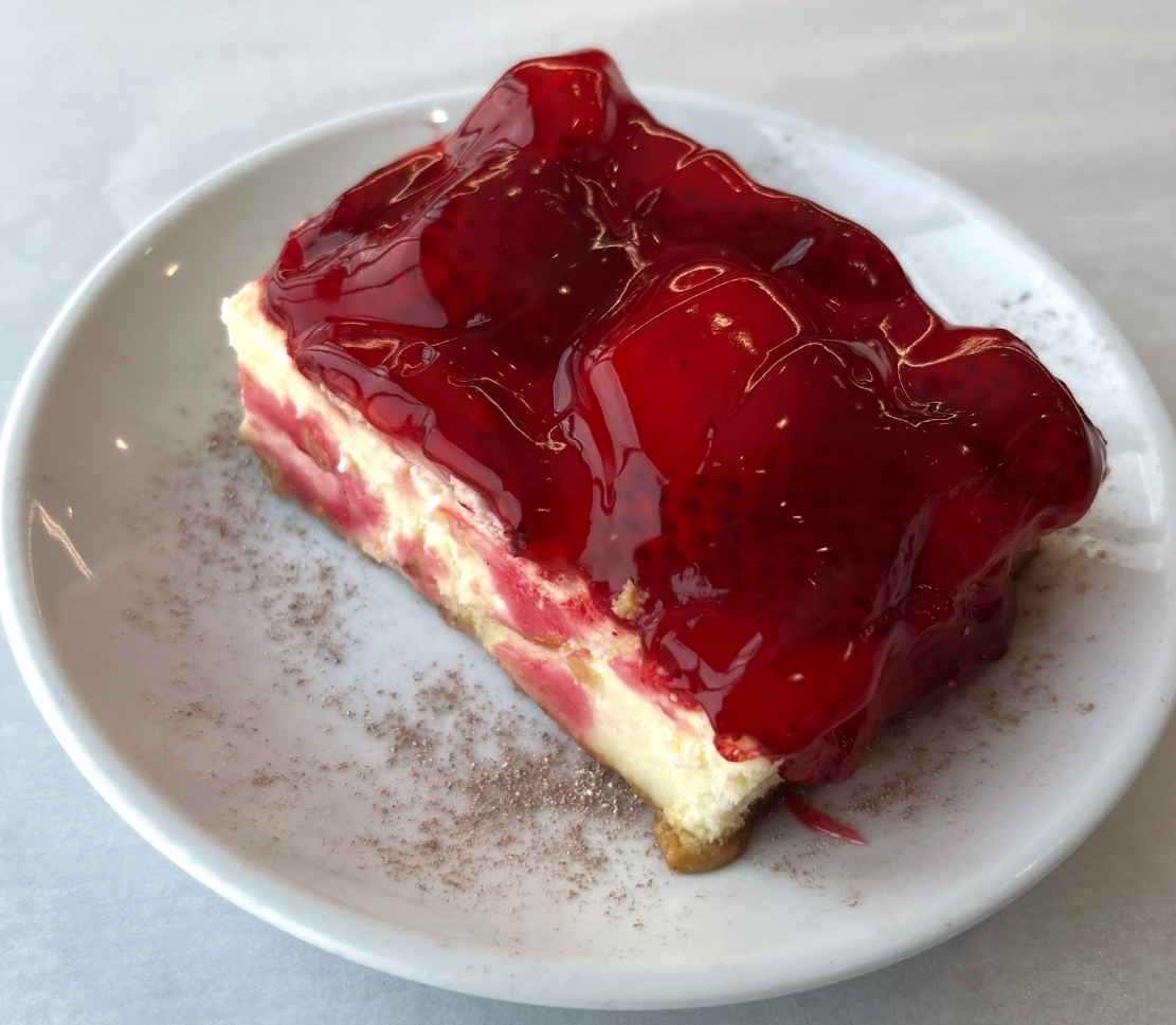 Piece of strawberry cake